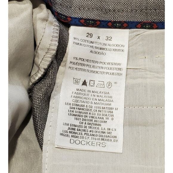 NEW Dockers Slim Fit Signature Khaki Flat Front Dress Pants Mens Size 29X32*Gray - Picture 8 of 9
